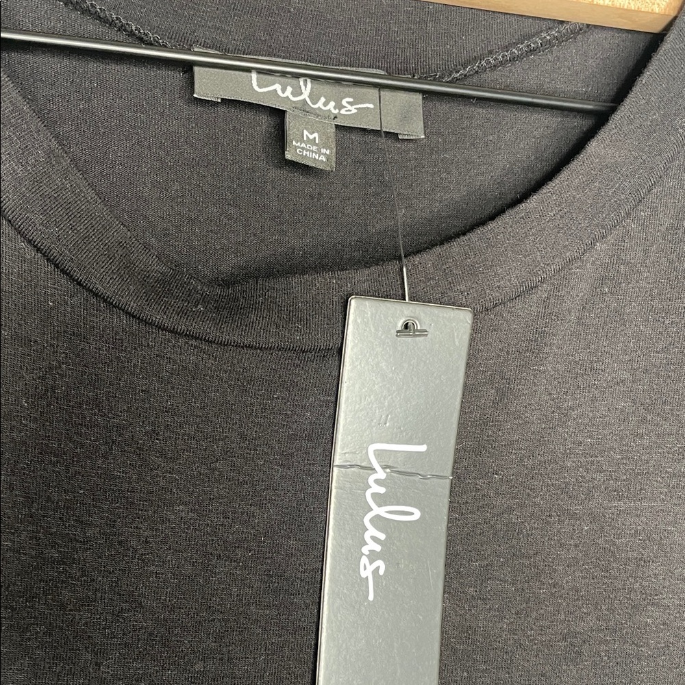 Lulu's Black Mini Dress with Ruffle Sleeves - Picture 4 of 10